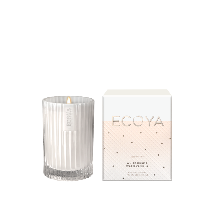 Ecoya White Musk & Warm Vanilla Celebration Candle (Christmas Candle)