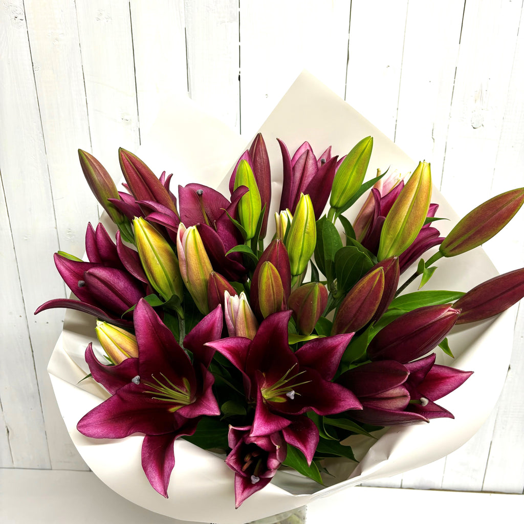 pink oriental lilies chch florist cheap special